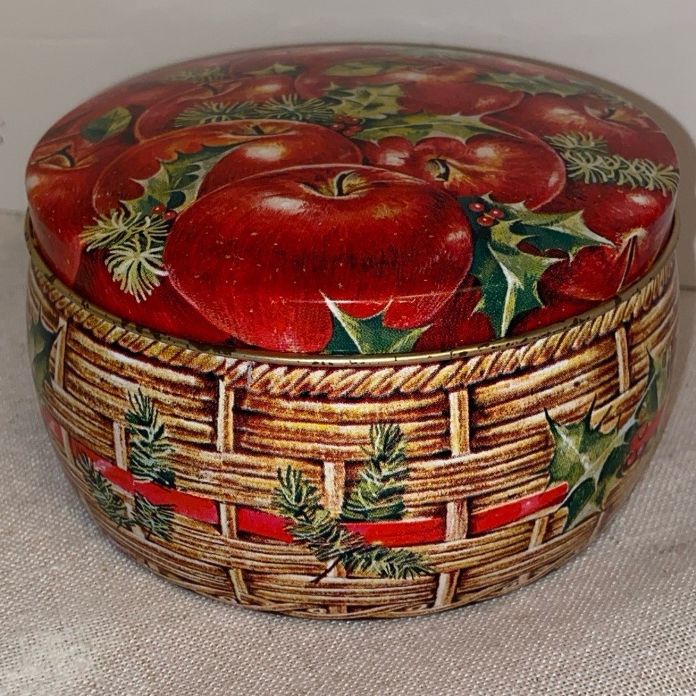 Festive Apple and Basket Design Decorative Box